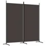 Biombo divisor de 2 paneles de tela marrón 175x180 cm de vidaXL, Divisores de ambientes - Ref: Foro24-350259, Precio: 31,84 €...