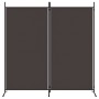 Biombo divisor de 2 paneles de tela marrón 175x180 cm de vidaXL, Divisores de ambientes - Ref: Foro24-350259, Precio: 35,83 €...
