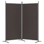 Biombo divisor de 2 paneles de tela marrón 175x180 cm de vidaXL, Divisores de ambientes - Ref: Foro24-350259, Precio: 31,84 €...