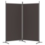 Biombo divisor de 2 paneles de tela marrón 175x180 cm de vidaXL, Divisores de ambientes - Ref: Foro24-350259, Precio: 35,83 €...