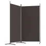 Biombo divisor de 2 paneles de tela marrón 175x180 cm de vidaXL, Divisores de ambientes - Ref: Foro24-350259, Precio: 31,84 €...