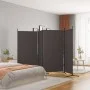 Biombo divisor de 4 paneles de tela marrón 346x180 cm de vidaXL, Divisores de ambientes - Ref: Foro24-350263, Precio: 47,75 €...