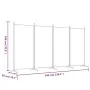 Biombo divisor de 4 paneles de tela marrón 346x180 cm de vidaXL, Divisores de ambientes - Ref: Foro24-350263, Precio: 47,75 €...