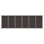 Divider screen with 6 brown fabric panels 520x180 cm by vidaXL, Room dividers - Ref: Foro24-350271, Price: 67,60 €, Discount: %