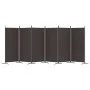 Divider screen with 6 brown fabric panels 520x180 cm by vidaXL, Room dividers - Ref: Foro24-350271, Price: 67,60 €, Discount: %