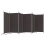 Divider screen with 6 brown fabric panels 520x180 cm by vidaXL, Room dividers - Ref: Foro24-350271, Price: 67,60 €, Discount: %