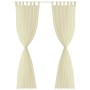 2 Cortinas color crema transparentes 140 x 225 cm de vidaXL, Cortinas y visillos - Ref: Foro24-130201, Precio: 29,38 €, Descu...
