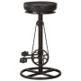 Taburetes de cocina 2 unidades cuero auténtico de cabra negro de vidaXL, Taburetes de cocina - Ref: Foro24-286968, Precio: 20...