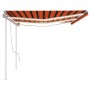 Toldo manual retráctil con LED naranja y marrón 6x3,5 m de vidaXL, Toldos - Ref: Foro24-3070085, Precio: 882,55 €, Descuento: %