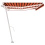 Toldo automático LED sensor de viento naranja marrón 600x350 cm de vidaXL, Toldos - Ref: Foro24-3069695, Precio: 960,58 €, De...