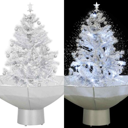 Árbol de Navidad con nieve con base en paraguas blanco 75 cm en Decoración Festiva y Estacional | Comprar online en Foru.es