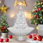 Árbol de Navidad con nieve con base en paraguas blanco 75 cm en Decoración Festiva y Estacional | Comprar online en Foru.es