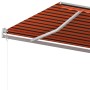 Toldo manual retráctil con postes naranja y marrón 6x3,5 m de vidaXL, Toldos - Ref: Foro24-3070080, Precio: 715,42 €, Descuen...