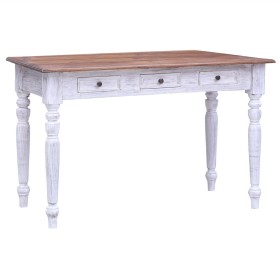 Escritorio con cajones de madera reciclada blanco 117x57x75 cm de vidaXL, Escritorios - Ref: Foro24-283908, Precio: 264,70 €,...