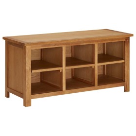 Mueble zapatero de madera maciza de roble 90x37x45 cm en Zapateros y organizadores de calzado | Comprar online en Foru.es