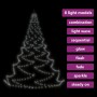 Árbol de pared con gancho metálico 720 LED blanco frío 5 m de vidaXL, Mangueras y guirnaldas de luces - Ref: Foro24-328645, P...