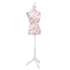 Maniquí de busto de mujer algodón blanco con rosas en Organización y almacenamiento | Comprar online en Foru.es