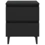 Black plywood nightstand 40x35x50 cm by vidaXL, Nightstands - Ref: Foro24-805871, Price: 65,91 €, Discount: %