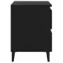 Black plywood nightstand 40x35x50 cm by vidaXL, Nightstands - Ref: Foro24-805871, Price: 65,91 €, Discount: %