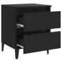 Black plywood nightstand 40x35x50 cm by vidaXL, Nightstands - Ref: Foro24-805871, Price: 65,91 €, Discount: %