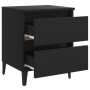 Mesita de noche madera contrachapada negro 40x35x50 cm de vidaXL, Mesitas de noche - Ref: Foro24-805871, Precio: 67,14 €, Des...