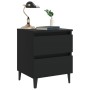 Mesita de noche madera contrachapada negro 40x35x50 cm de vidaXL, Mesitas de noche - Ref: Foro24-805871, Precio: 67,14 €, Des...