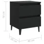 Black plywood nightstand 40x35x50 cm by vidaXL, Nightstands - Ref: Foro24-805871, Price: 65,91 €, Discount: %