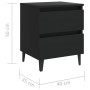 Mesita de noche madera contrachapada negro 40x35x50 cm de vidaXL, Mesitas de noche - Ref: Foro24-805871, Precio: 67,14 €, Des...