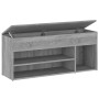 Banco zapatero madera contrachapada gris Sonoma 105x30x45 cm de vidaXL, Zapateros y organizadores de calzado - Ref: Foro24-81...