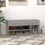 Banco zapatero madera contrachapada gris Sonoma 105x30x45 cm de vidaXL, Zapateros y organizadores de calzado - Ref: Foro24-81...
