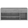 Banco zapatero madera contrachapada gris Sonoma 105x30x45 cm de vidaXL, Zapateros y organizadores de calzado - Ref: Foro24-81...