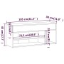 Banco zapatero madera contrachapada gris Sonoma 105x30x45 cm de vidaXL, Zapateros y organizadores de calzado - Ref: Foro24-81...