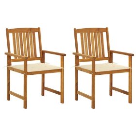 Sillas de jardín con cojines 2 unidades madera maciza de acacia en Sillas de jardín | Comprar online en Foru.es