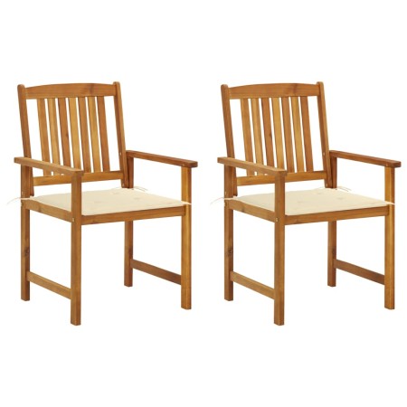 Sillas de jardín con cojines 2 unidades madera maciza de acacia en Sillas de jardín | Comprar online en Foru.es