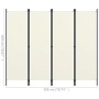 Biombo divisor de 4 paneles blanco 200x180 cm de vidaXL, Divisores de ambientes - Ref: Foro24-320719, Precio: 34,12 €, Descue...