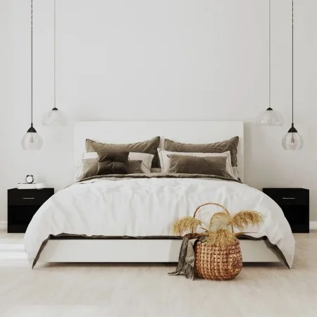 Mesitas de noche 2 unidades con cajón negro de vidaXL, Mesitas de noche - Ref: Foro24-342583, Precio: 58,66 €, Descuento: %