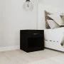 Mesitas de noche 2 unidades con cajón negro de vidaXL, Mesitas de noche - Ref: Foro24-342583, Precio: 58,66 €, Descuento: %