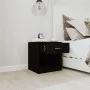 Mesitas de noche 2 unidades con cajón negro de vidaXL, Mesitas de noche - Ref: Foro24-342583, Precio: 58,66 €, Descuento: %