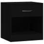 Mesitas de noche 2 unidades con cajón negro de vidaXL, Mesitas de noche - Ref: Foro24-342583, Precio: 58,66 €, Descuento: %