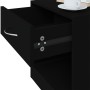 Mesitas de noche 2 unidades con cajón negro de vidaXL, Mesitas de noche - Ref: Foro24-342583, Precio: 61,94 €, Descuento: %