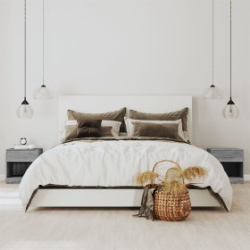 Mesitas de noche 2 unidades con cajón gris Sonoma de vidaXL, Mesitas de noche - Ref: Foro24-342587, Precio: 60,26 €, Descuent...