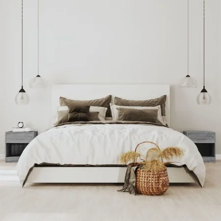 Mesitas de noche 2 unidades con cajón gris Sonoma de vidaXL, Mesitas de noche - Ref: Foro24-342587, Precio: 64,23 €, Descuent...