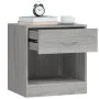 Mesitas de noche 2 unidades con cajón gris Sonoma de vidaXL, Mesitas de noche - Ref: Foro24-342587, Precio: 64,23 €, Descuent...