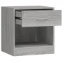 Mesitas de noche 2 unidades con cajón gris Sonoma de vidaXL, Mesitas de noche - Ref: Foro24-342587, Precio: 64,23 €, Descuent...