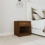 Mesitas de noche 2 unidades con cajón marrón roble de vidaXL, Mesitas de noche - Ref: Foro24-342588, Precio: 54,03 €, Descuen...