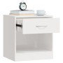 Mesitas de noche 2 unidades con cajón blanco con brillo de vidaXL, Mesitas de noche - Ref: Foro24-342585, Precio: 54,57 €, De...