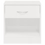 Mesitas de noche 2 unidades con cajón blanco con brillo de vidaXL, Mesitas de noche - Ref: Foro24-342585, Precio: 54,57 €, De...