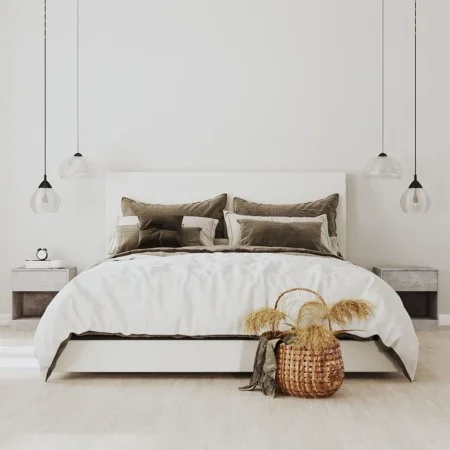 Mesitas de noche 2 unidades con cajón gris hormigón de vidaXL, Mesitas de noche - Ref: Foro24-342584, Precio: 56,00 €, Descue...