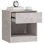 Mesitas de noche 2 unidades con cajón gris hormigón de vidaXL, Mesitas de noche - Ref: Foro24-342584, Precio: 54,30 €, Descue...