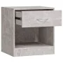 Mesitas de noche 2 unidades con cajón gris hormigón de vidaXL, Mesitas de noche - Ref: Foro24-342584, Precio: 56,00 €, Descue...